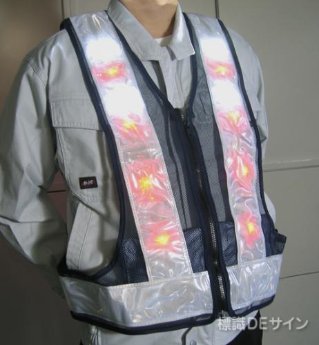 作業補助灯付LED反射ベストJSピカッチ　P-NWR