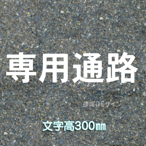 路面用文字　「専用通路」　白　　1文字サイズ　H300㎜