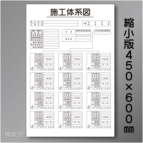 HA10S　硬質樹脂製　「施工体系図　縮小版」　600×450㎜