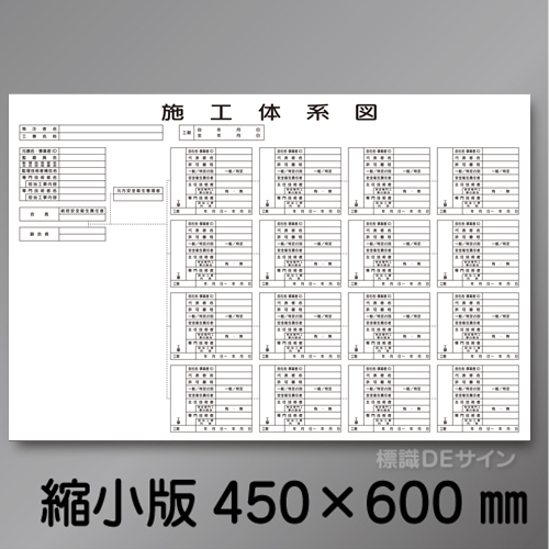 HA11S　硬質樹脂製　「施工体系図　縮小版」　450×600㎜