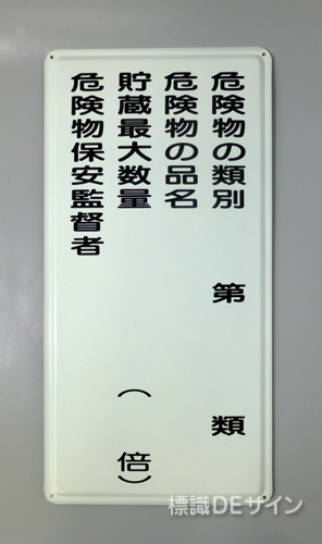 K16(A)　鉄板製標識　「類別4行」
