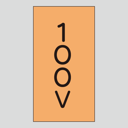 JIS配管識別明示ステッカー　電気用102　小サイズ