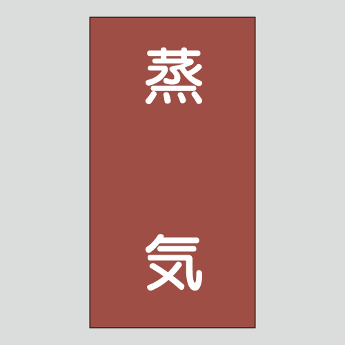 JIS配管識別明示ステッカー　蒸気用101　小サイズ