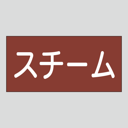 JIS配管識別明示ステッカー　蒸気用2　　特大