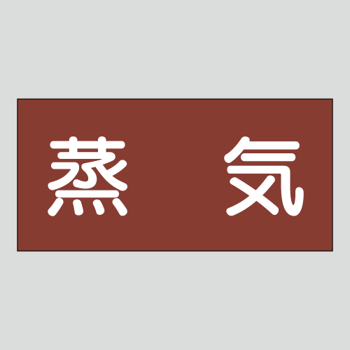 JIS配管識別明示ステッカー　蒸気用1　　特大