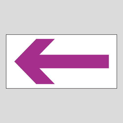 JIS配管識別方向表示ステッカー　A10　小サイズ