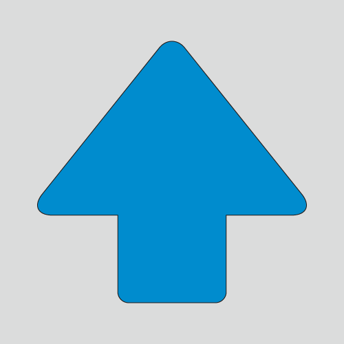 JIS配管識別方向表示ステッカー　切抜き矢印タイプ 　A101　小サイズ