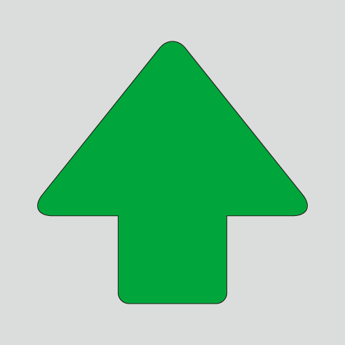 JIS配管識別方向表示ステッカー　切抜き矢印タイプ 　A116　大サイズ