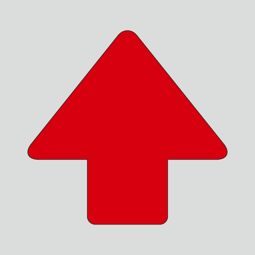 JIS配管識別方向表示ステッカー　切抜き矢印タイプ 　A108　大サイズ