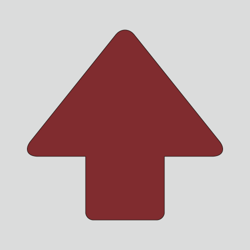 JIS配管識別方向表示ステッカー　切抜き矢印タイプ 　A102　大サイズ