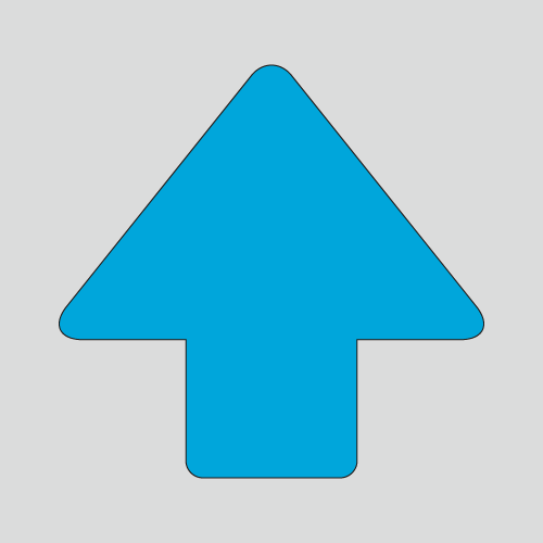 JIS配管識別方向表示ステッカー　切抜き矢印タイプ 　A115　特大サイズ