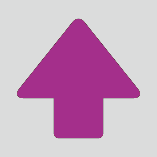 JIS配管識別方向表示ステッカー　切抜き矢印タイプ 　A110　特大サイズ