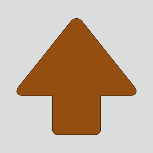 JIS配管識別方向表示ステッカー　切抜き矢印タイプ 　A106　特大サイズ