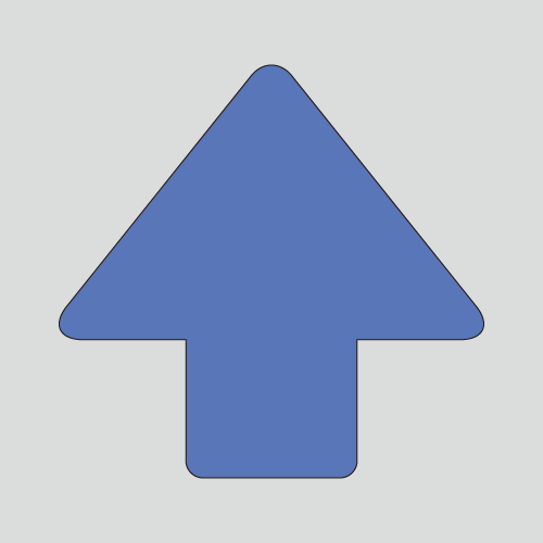 JIS配管識別方向表示ステッカー　切抜き矢印タイプ 　A105　特大サイズ